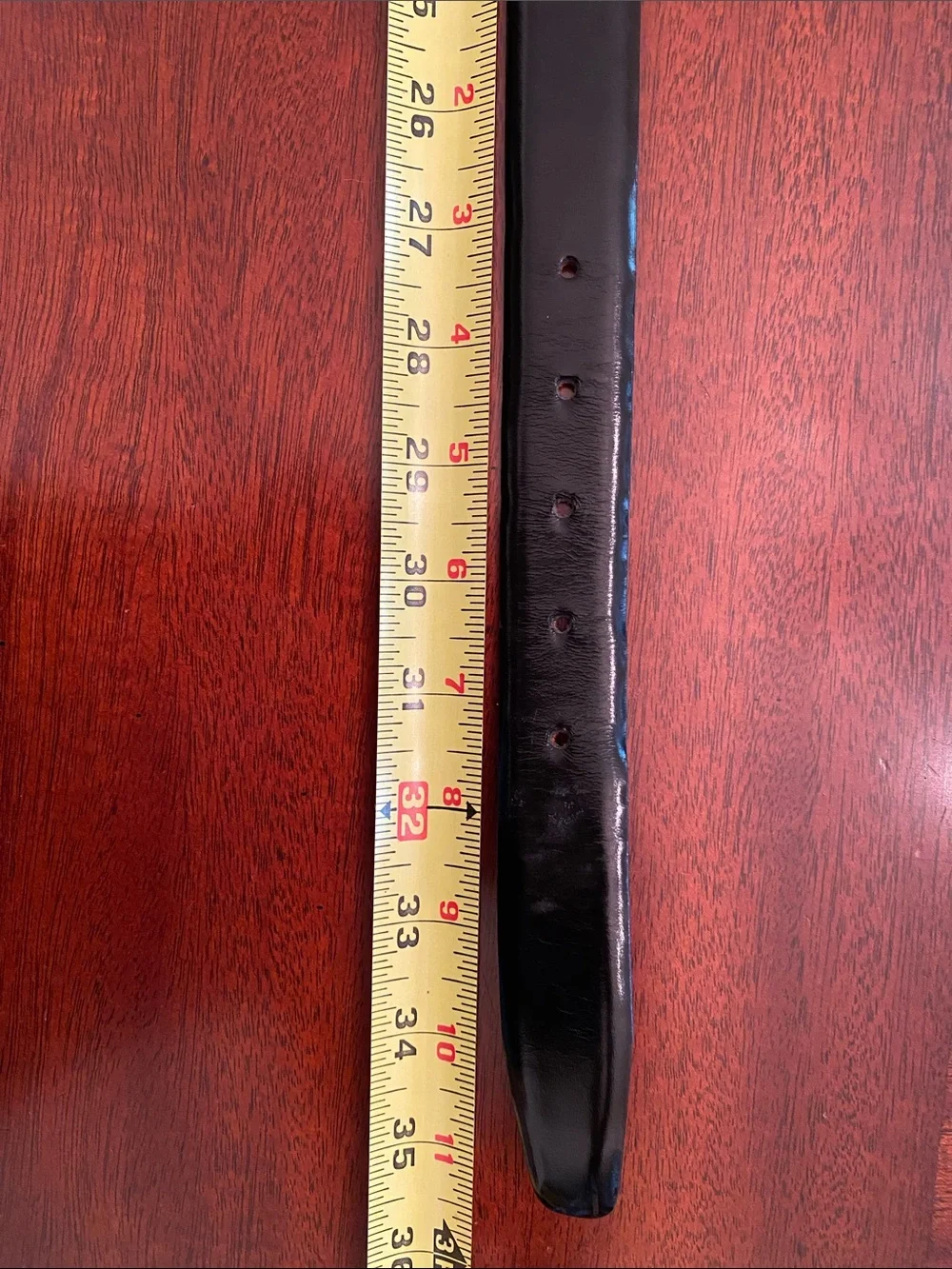 Stanley Korshak Black Leather Belt